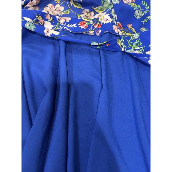 Yumi Kim Kennedy Wrap Dress Blue Floral Size Small - Picture 8 of 8